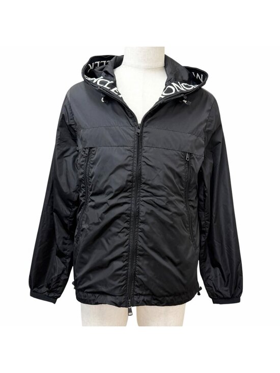 Moncler Jackets & Blazers - Moncler Massereau Giubbotto Hood Logo Embroidery Jacket Windbreaker Black